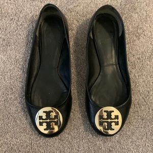 Tory Burch black leather ballet flats